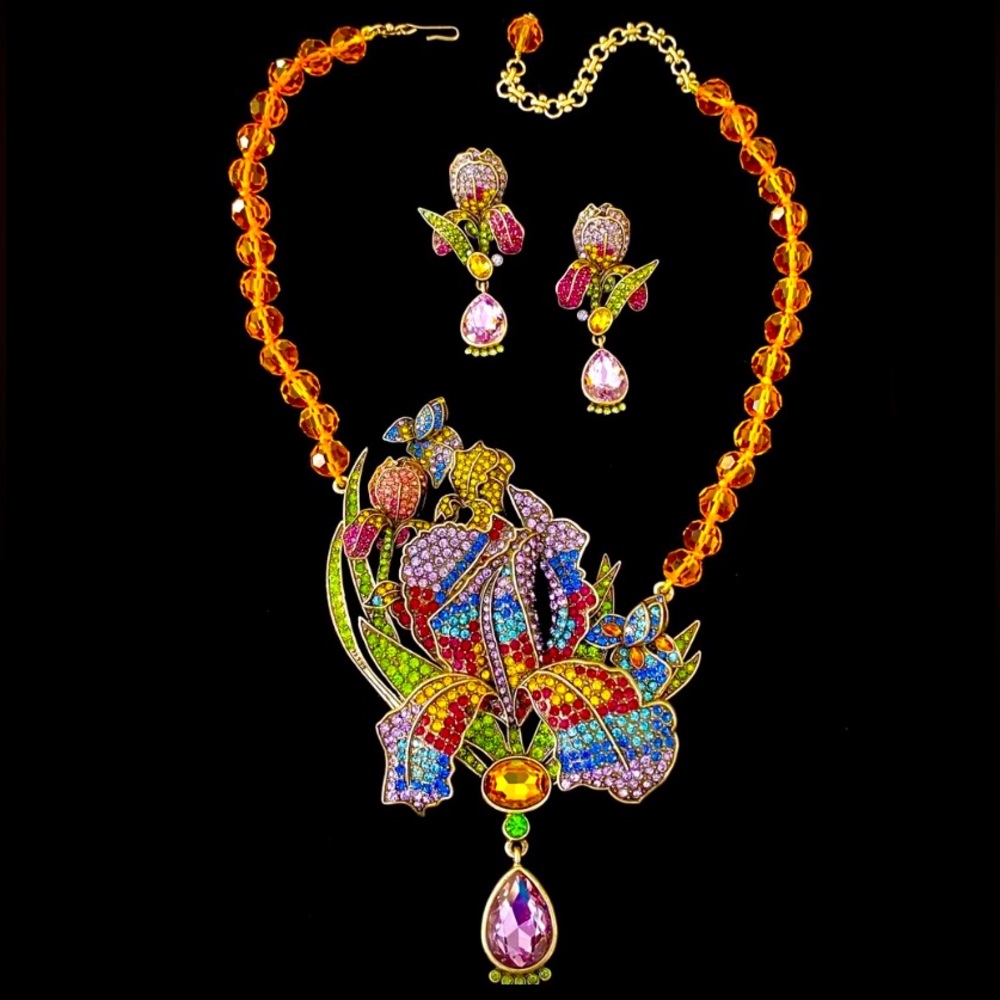 Heidi Daus Multicolor Floral Necklace Set